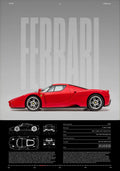 Frameless,Classic Simple Wall Art Cars Luxury Esthetics Super Sports Car HD Canvas Print Poster Home Living Room and Bedroom Dec
