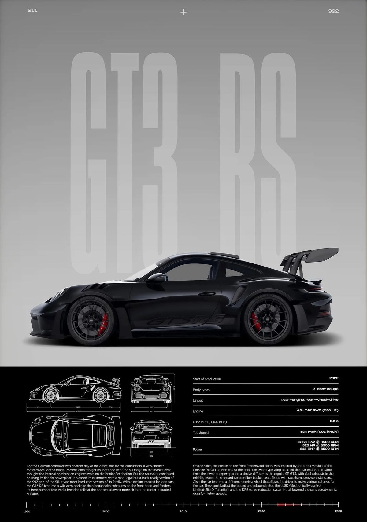Frameless,Classic Simple Wall Art Cars Luxury Esthetics Super Sports Car HD Canvas Print Poster Home Living Room and Bedroom Dec