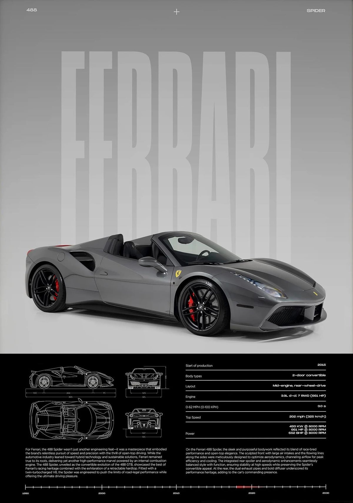 Frameless,Classic Simple Wall Art Cars Luxury Esthetics Super Sports Car HD Canvas Print Poster Home Living Room and Bedroom Dec