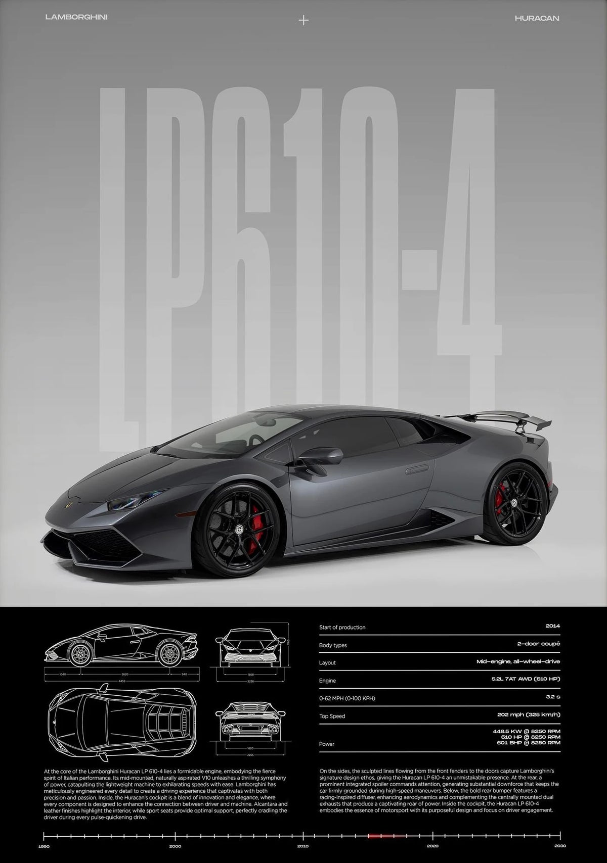 Frameless,Classic Simple Wall Art Cars Luxury Esthetics Super Sports Car HD Canvas Print Poster Home Living Room and Bedroom Dec