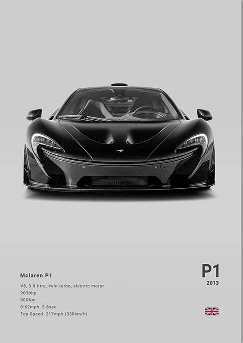 Póster de Coche Deportivo – Gris