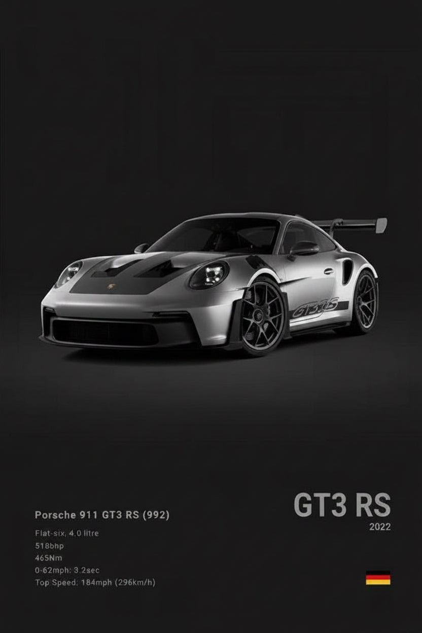 Póster de Coche Deportivo – Negro