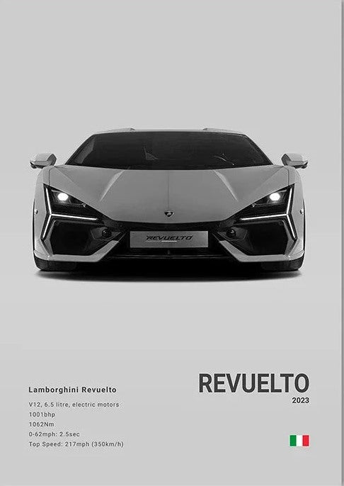 Póster de Coche Deportivo – Gris