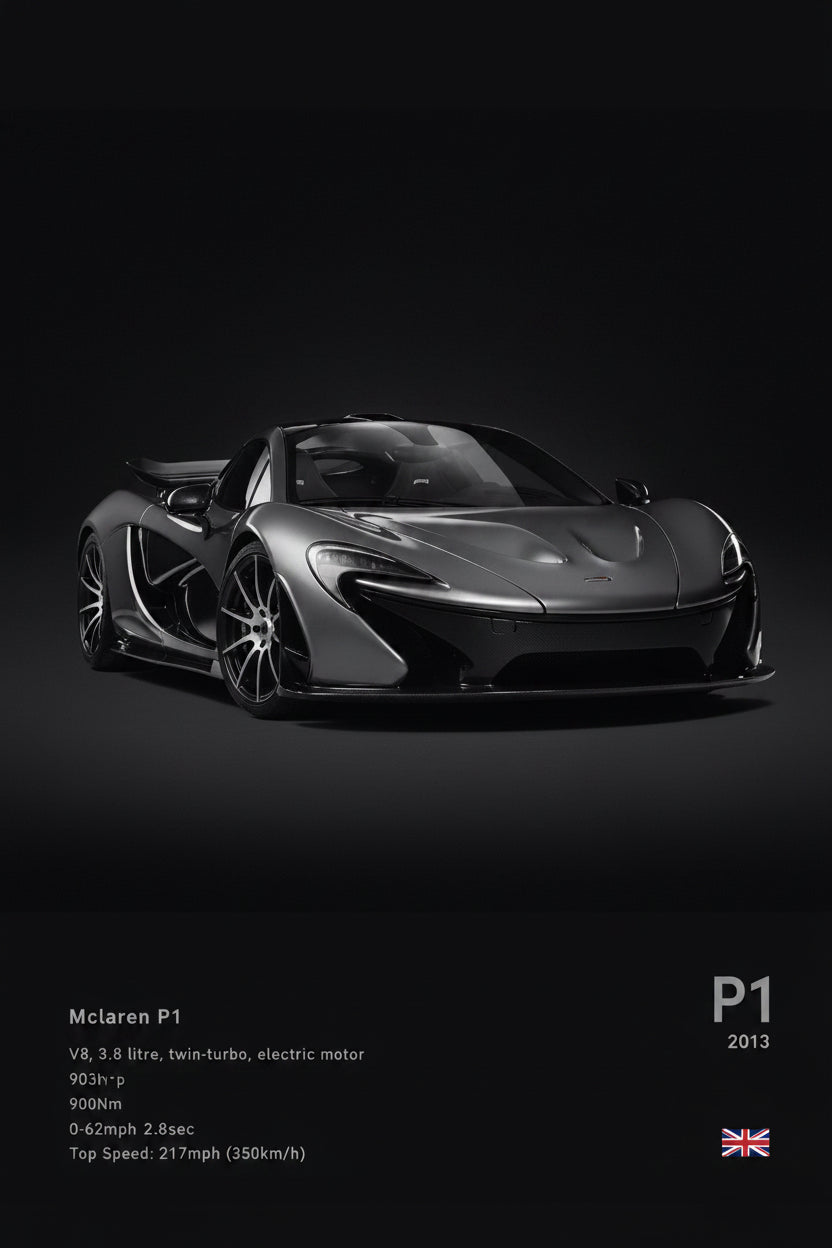 Póster de Coche Deportivo – Negro
