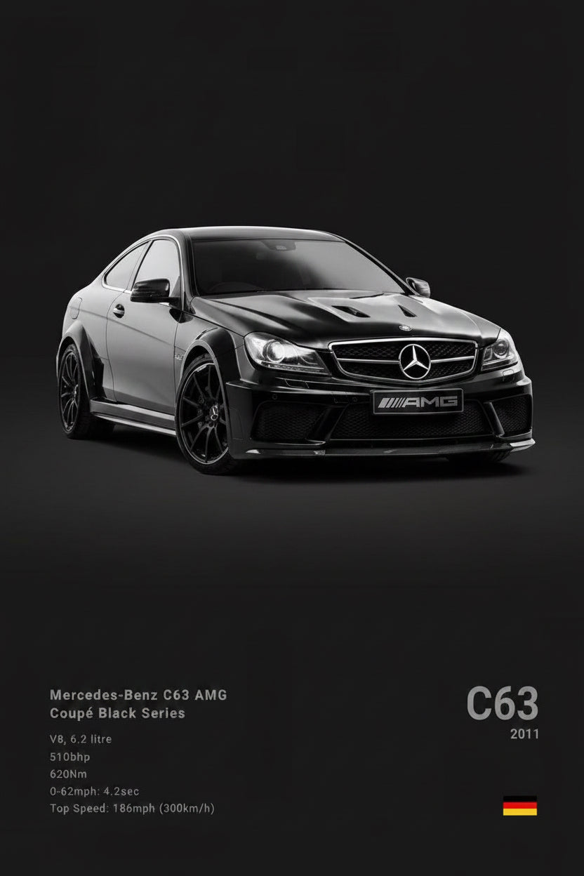 Póster de Coche Deportivo – Negro