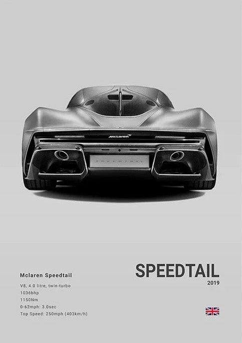 Póster de Coche Deportivo – Gris