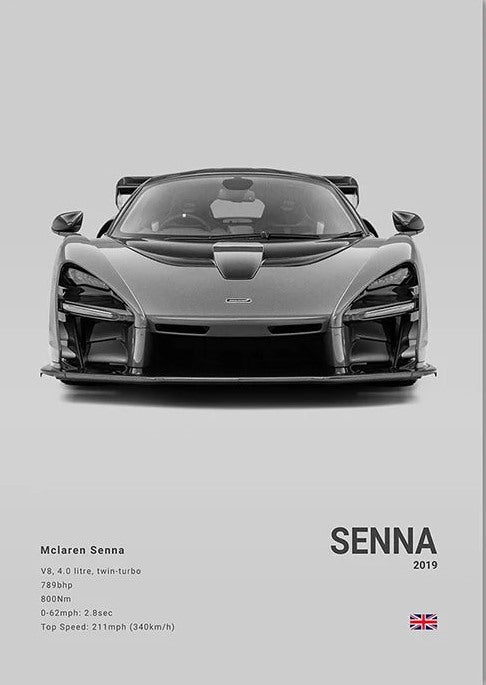 Póster de Coche Deportivo – Gris