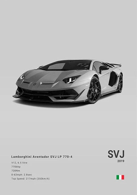 Póster de Coche Deportivo – Gris