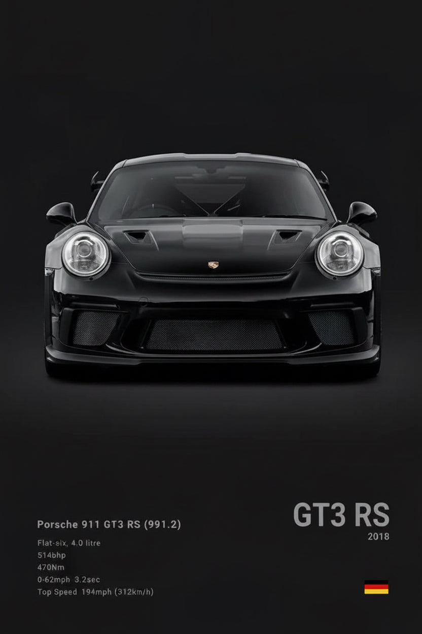 Póster de Coche Deportivo – Negro