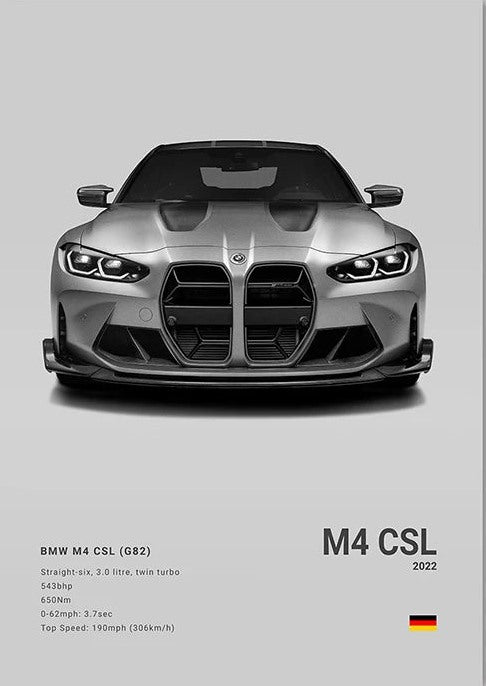 Póster de Coche Deportivo – Gris