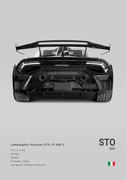 Póster de Coche Deportivo – Gris