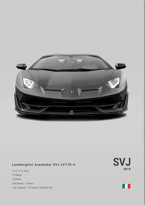 Póster de Coche Deportivo – Gris