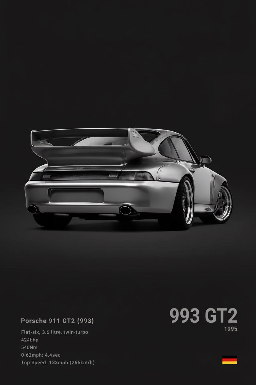 Póster de Coche Deportivo – Negro