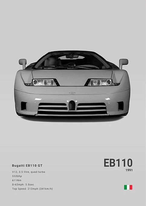 Póster de Coche Deportivo – Gris