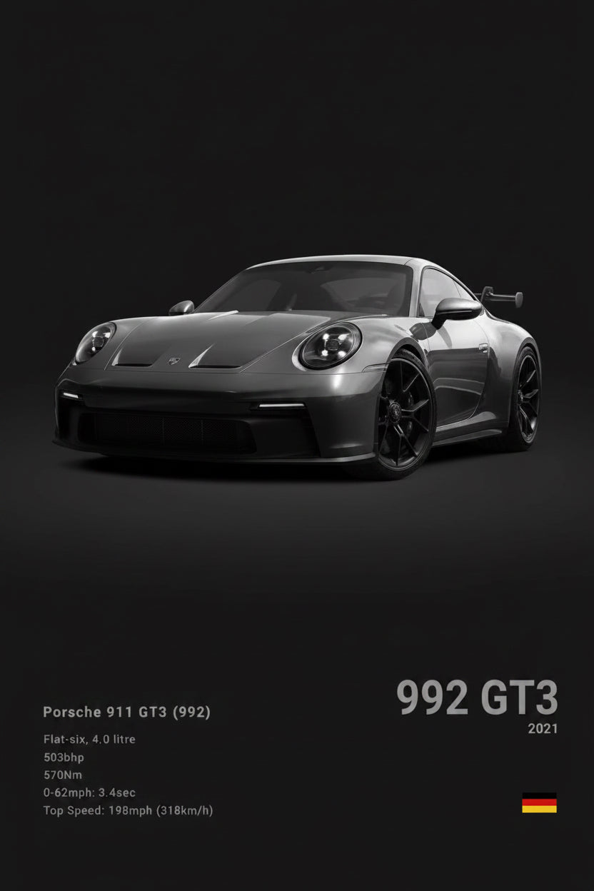 Póster de Coche Deportivo – Negro