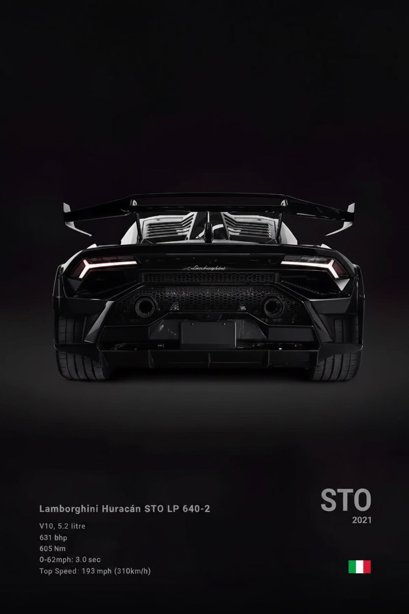 Póster de Coche Deportivo – Negro
