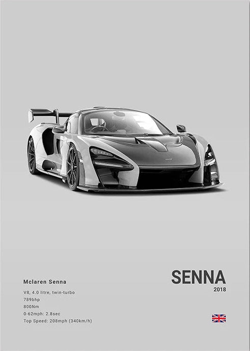 Póster de Coche Deportivo – Gris